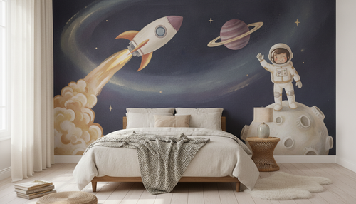Apollo's Dream mural in a room