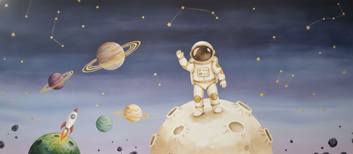 Apollo's Dream space adventure mural