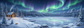 Aurora northern lights mural