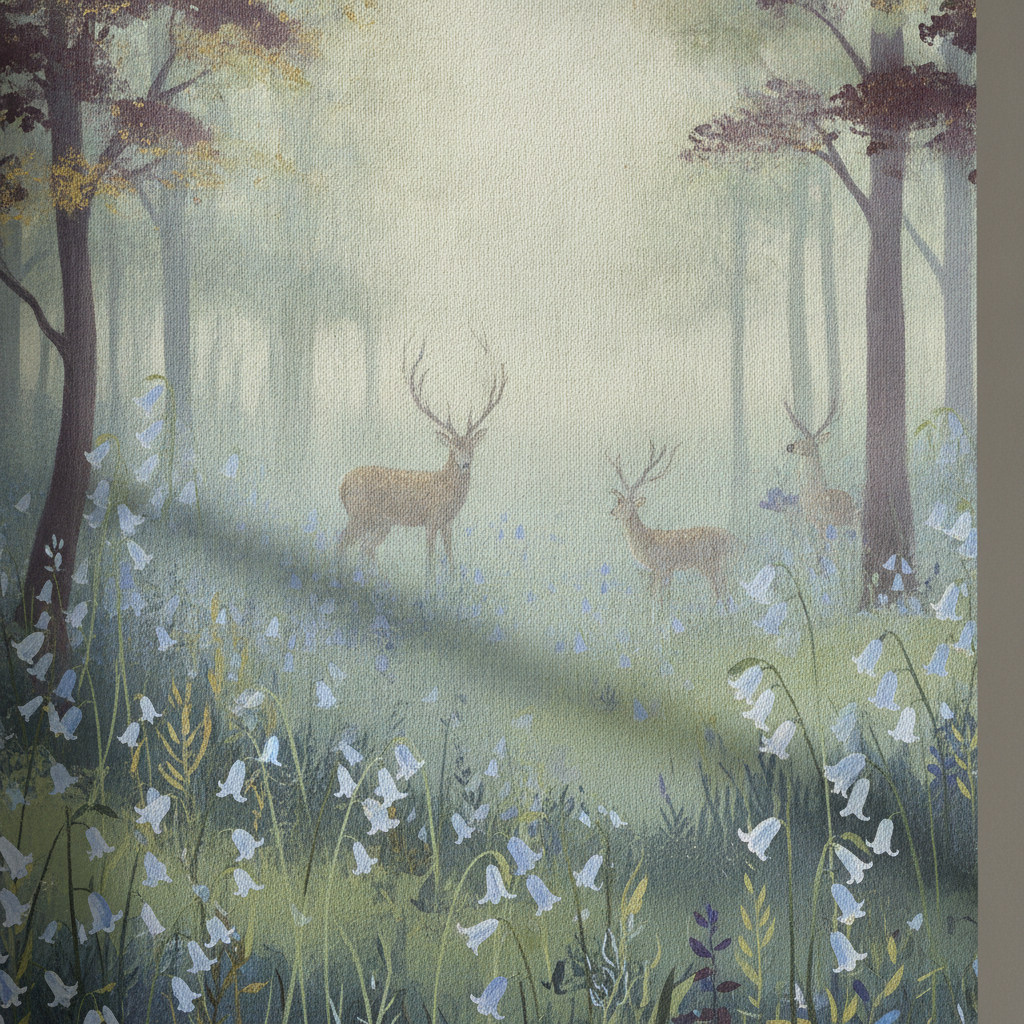 Bluebell Glade matte paper close-up