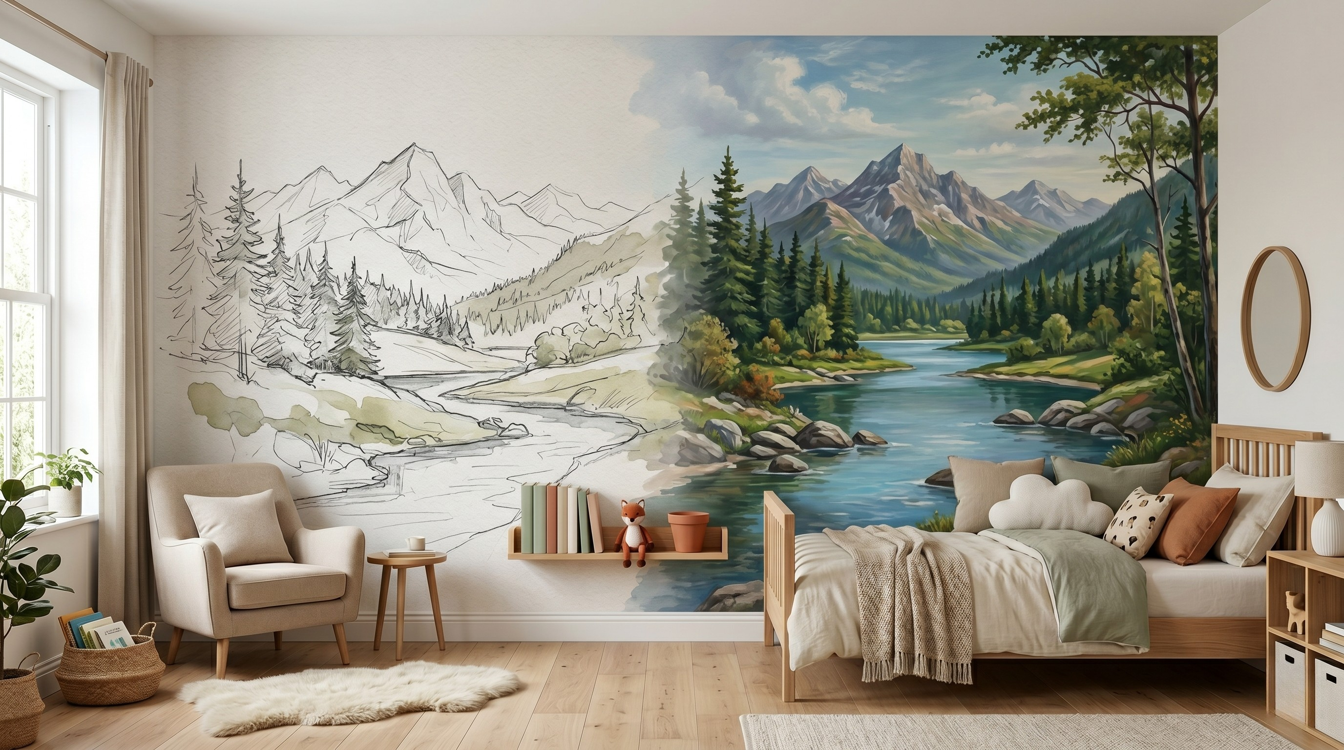 Custom Mural from a brief — bespoke kids' wall mural