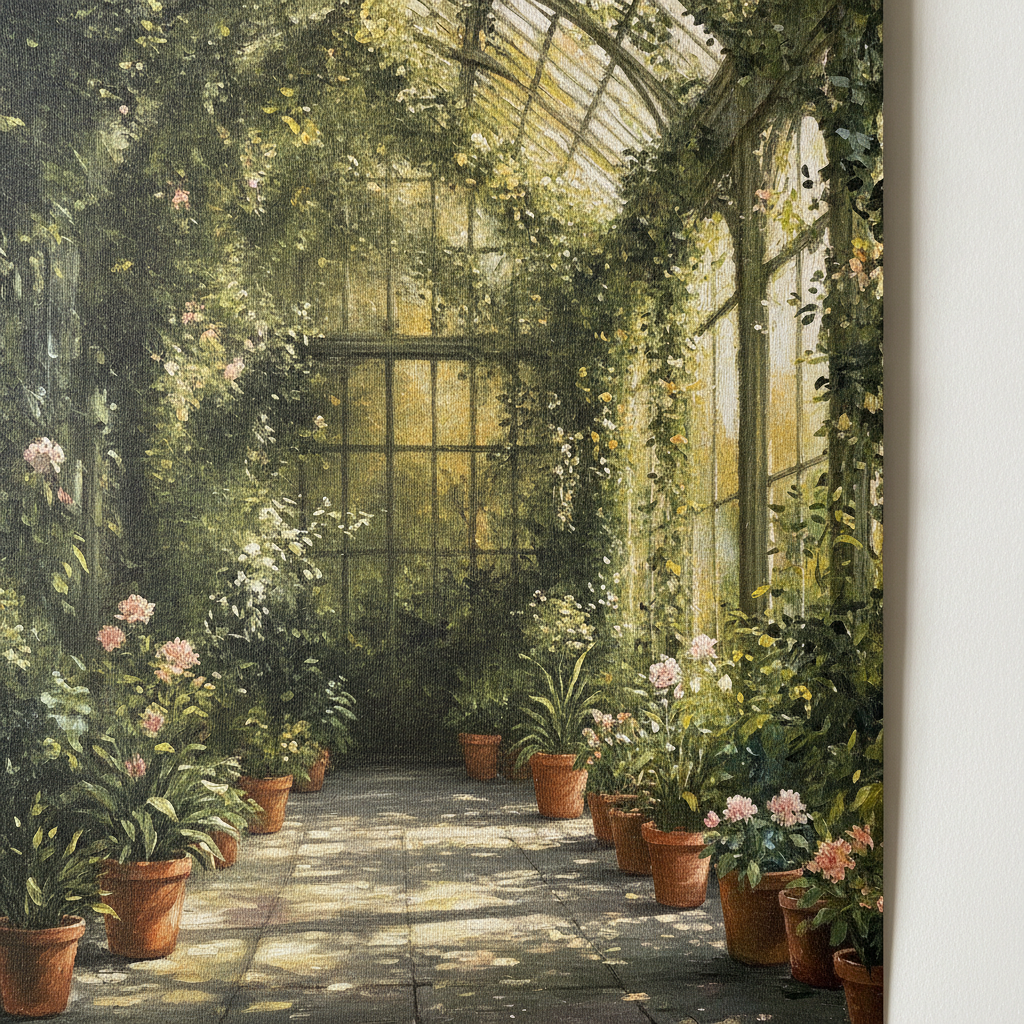 Glasshouse Garden matte paper close-up