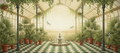 Glasshouse Garden Victorian conservatory mural
