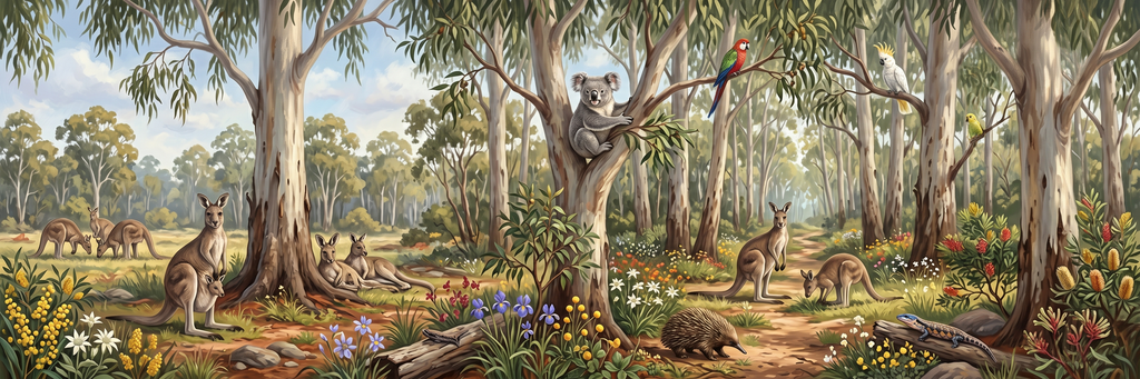 Gumnut Gully bush mural