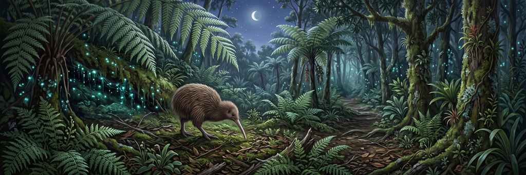 Kiwi Twilight mural
