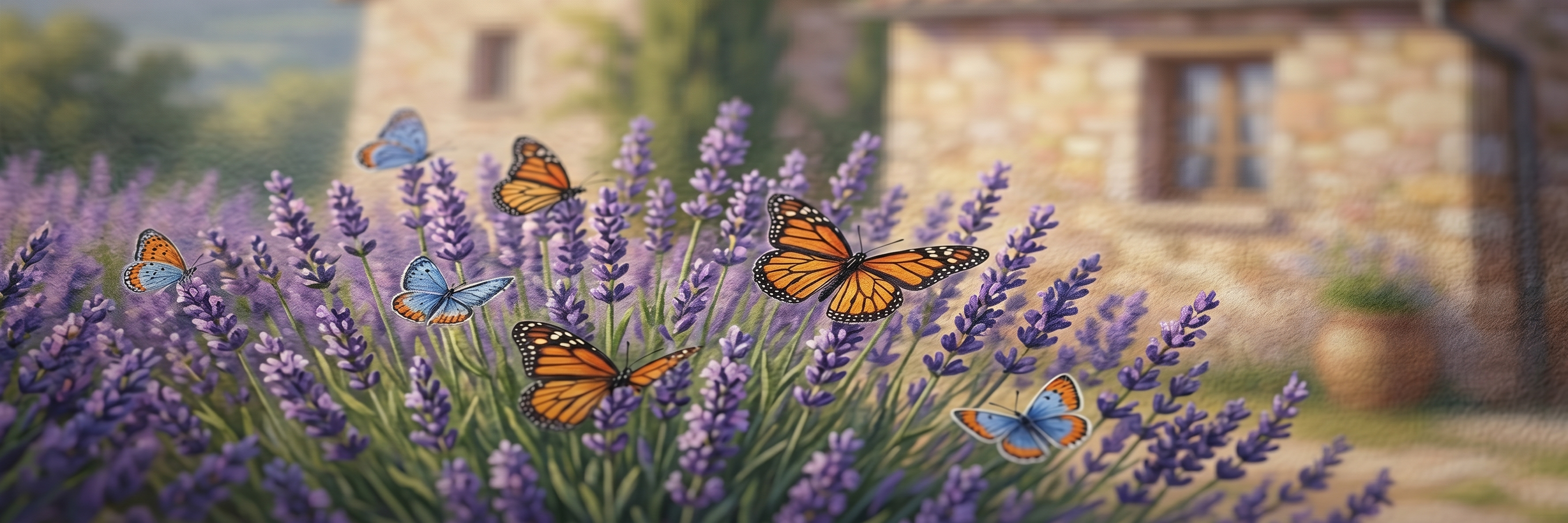 Lavender Rows matte paper close-up