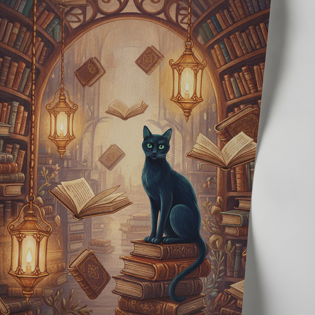 Little Library matte paper close-up