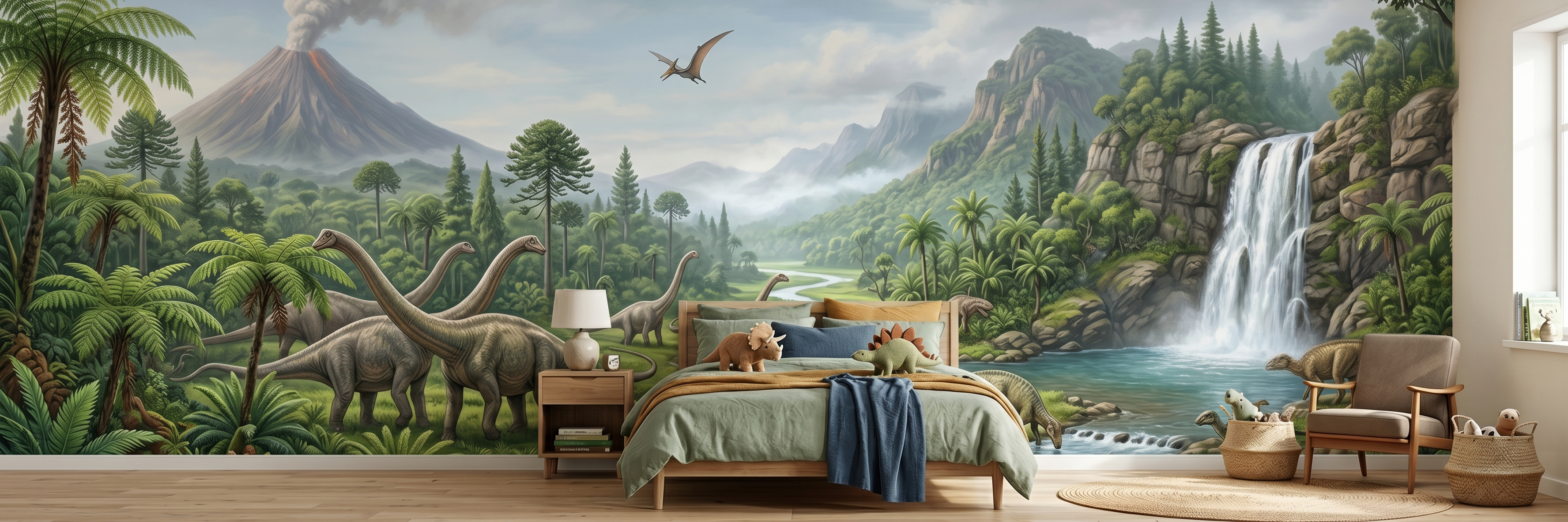 Lost World mural in a room