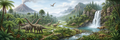 Lost World dinosaur valley mural