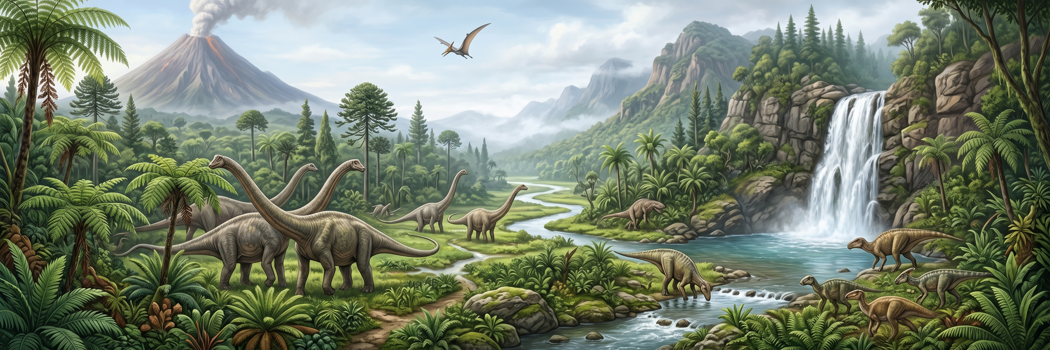 Lost World dinosaur valley mural