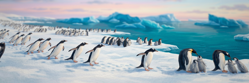 Penguin Bay matte paper close-up