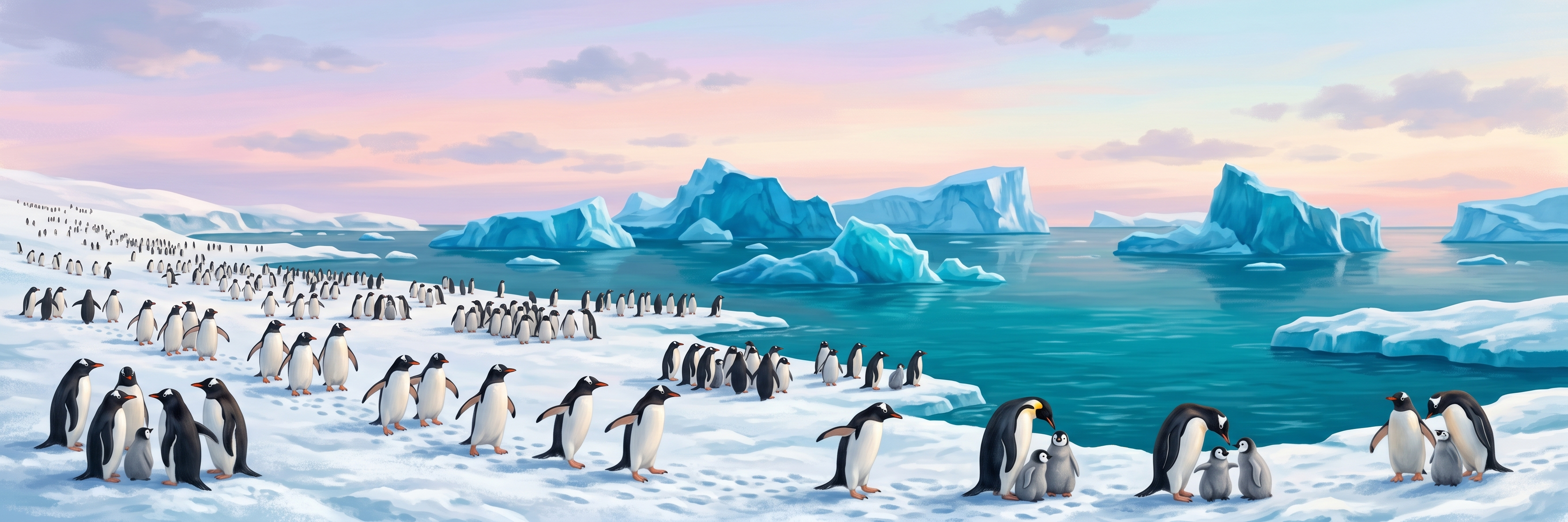 Penguin Bay antarctic mural