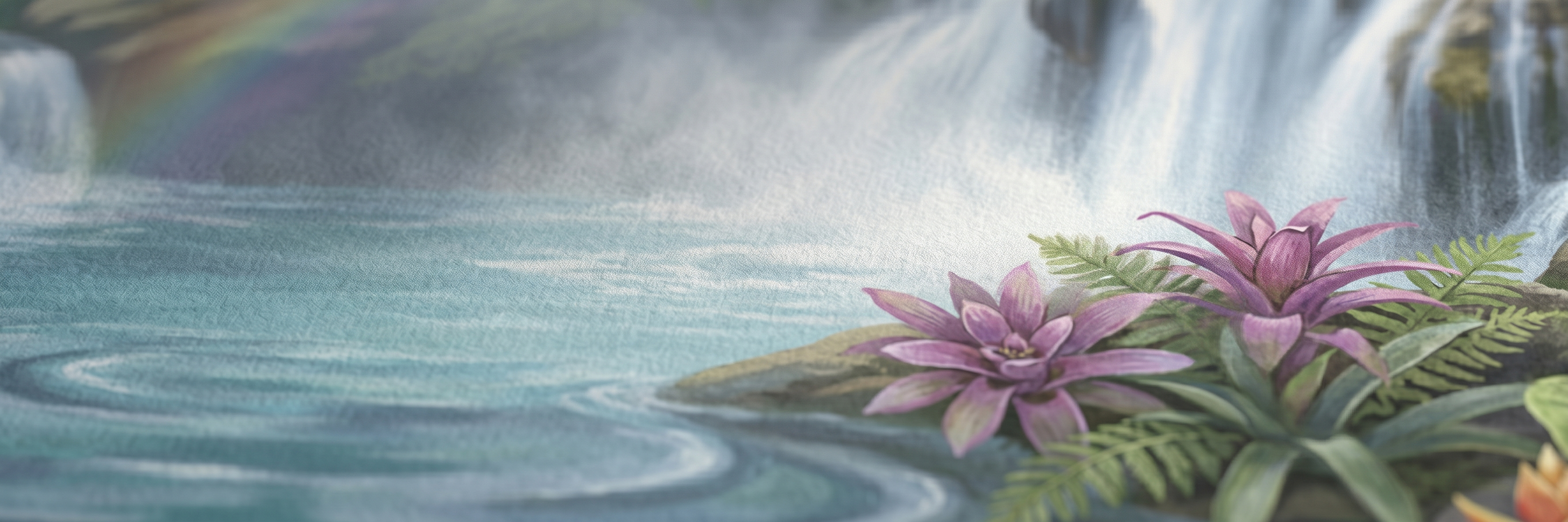 Rainforest Falls matte paper close-up