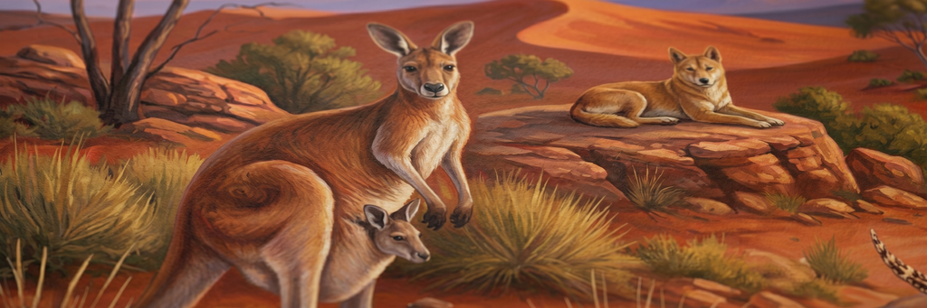 Red Centre matte paper close-up