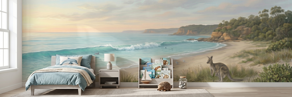 Saltwater mural in a room