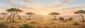 Serengeti African savanna mural