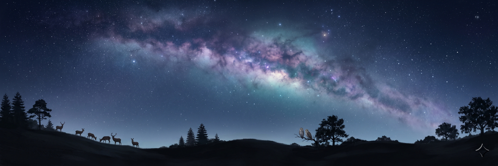 Stardust galaxy mural