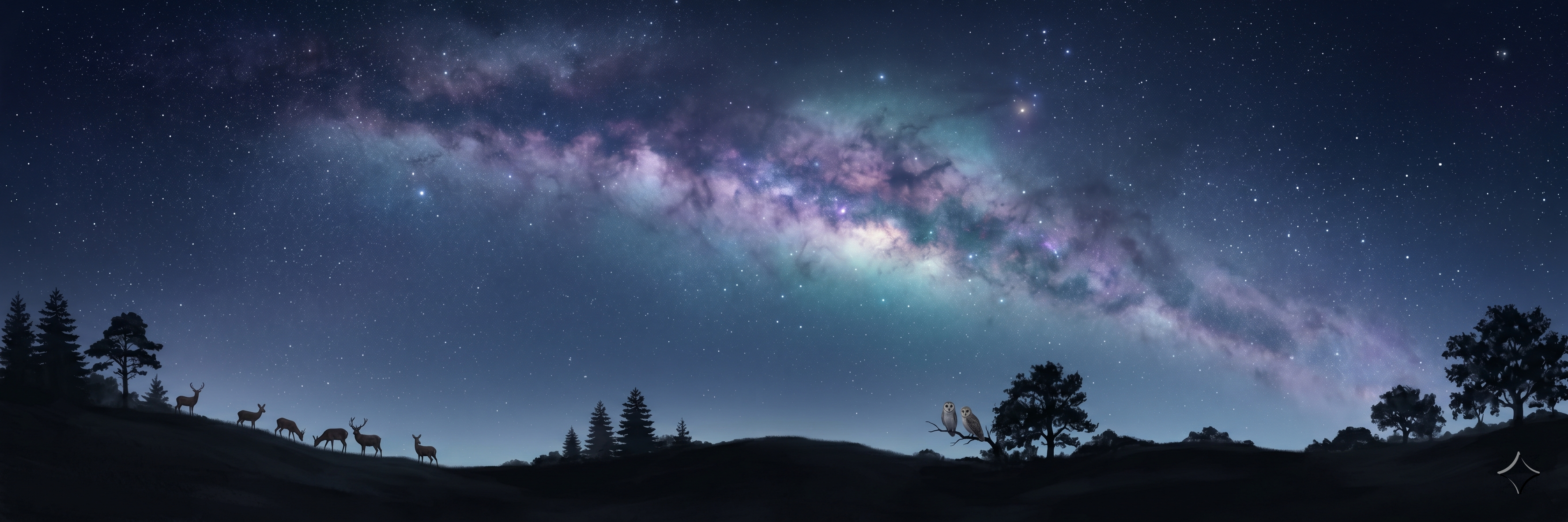 Stardust galaxy mural