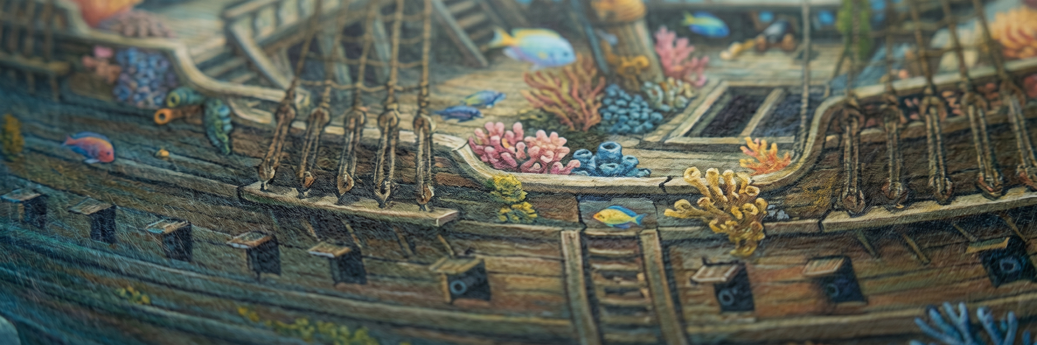 Sunken Treasure matte paper close-up