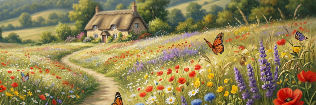 Wildflower Meadow matte paper close-up