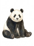 Bamboo Hollow Adult Panda Wall Sticker — hand-painted watercolour panda, 720mm wide