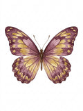 Bamboo Hollow Butterfly Wall Sticker — hand-painted watercolour butterfly, 140mm wide