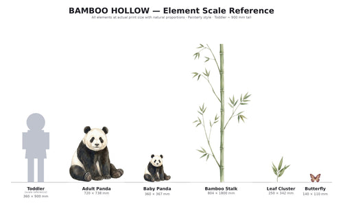 Bamboo Hollow Standard Pack — element scale reference with toddler