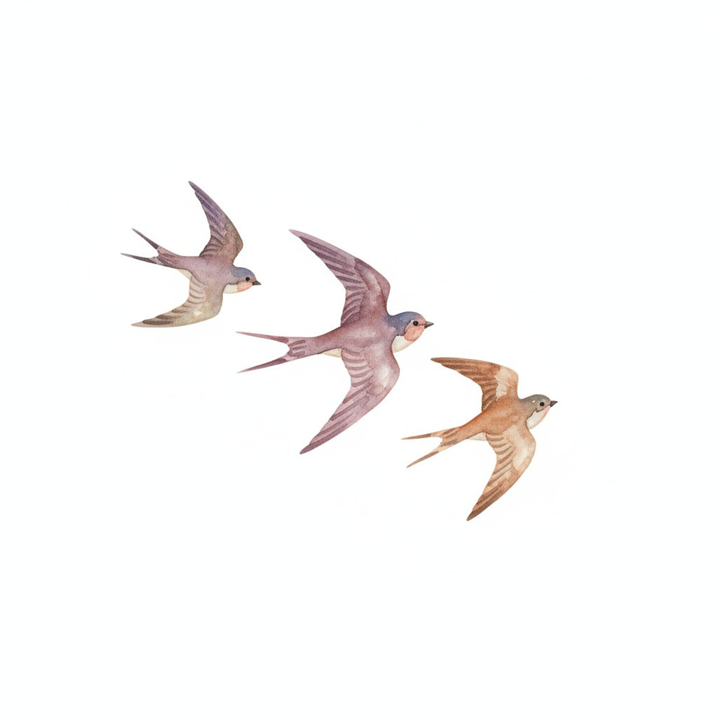 Bird Trio Painterly